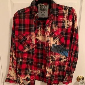 VINTAGE distressed flannel